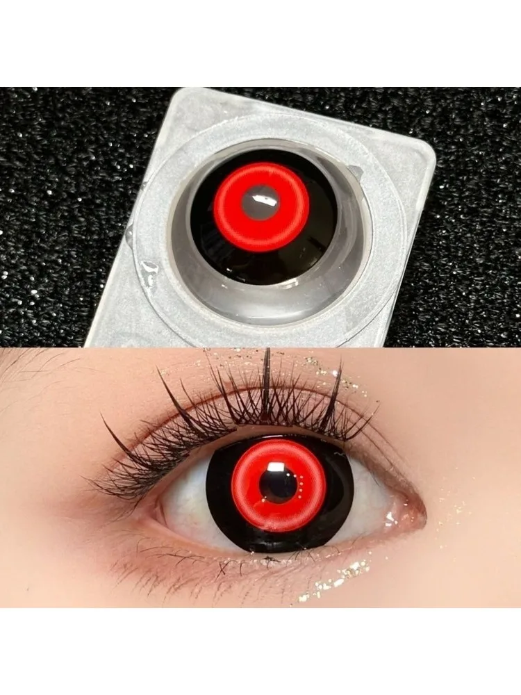 Stopniowane 1 para Kaneki Ken Cosplay kolorowe soczewki kontaktowe Halloween Anime kontakty — 2