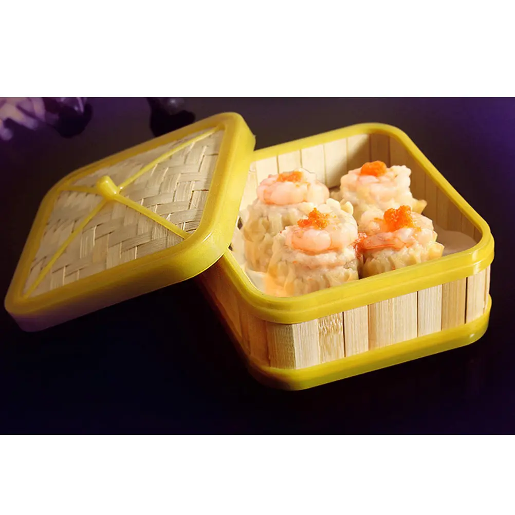 1Set Dense Flat Bamboo Steamer with Tight Layer Interface for Steaming Buns Dumplings Dim Sum Faster Steam Circulation Kitchen