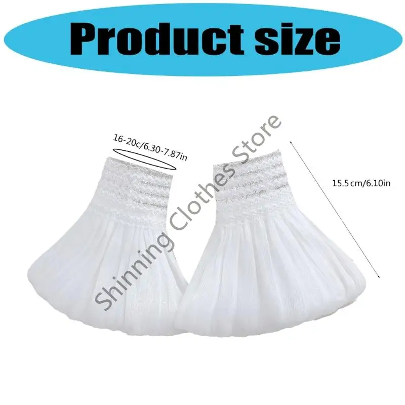 M68A البوق أكمام الذراع الدانتيل الأصفاد المعصم تمديد يغطي الذراع للنساء ارتداء اليومي #6