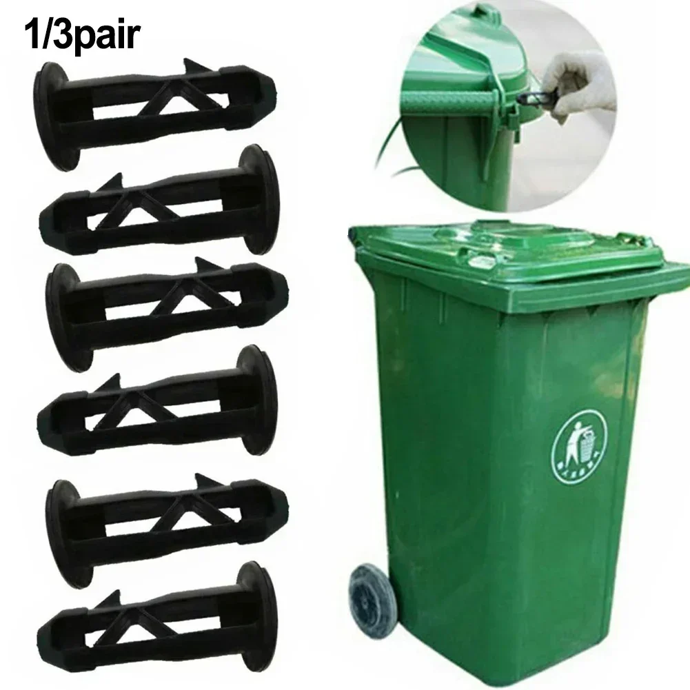 2pc/6pcs 67mmx31mm Black Plastic Wheelie Bin Lid Hinge Pins For 240L Household Kitchen Waste Bin Accessories