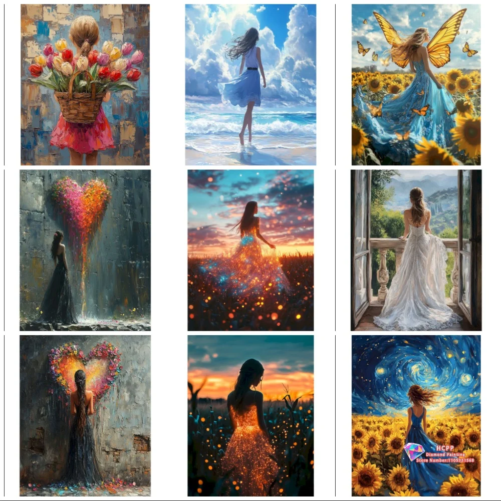 

Набор для алмазной вышивки «Портрет девушки»: квадратные и круглые стразы, 5D DIY мозаика, ручная работа, изысканный подарок для взрослых, декор для дома