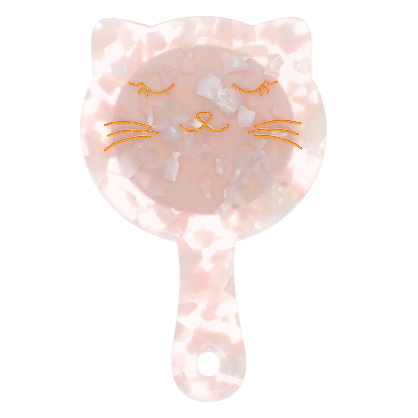 1Pcs Marble Makeup Mirror Portable Retro Handheld Compact Clear Mirror for Women Travel Accessories