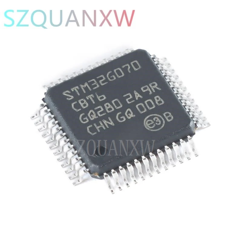 5PCS STM32G070CBT6 LQFP-48 Cortex-M0+ 32-bit Microcontroller MCU 128KB Flash 36KB RAM Micro Controller LQFP48