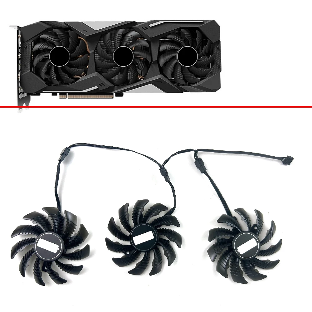 

NEW Cooling Fan 78mm 4pin T128010SU PLD08010S12HH For Gigabyte GeForce GTX 1660Ti 1660 SUPER GAMING Graphics Video card fan