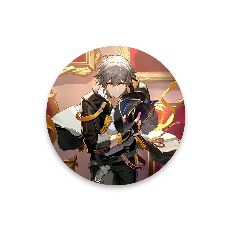 لعبة هونكاي ستار السكك الحديدية 7 مارس اليراع Caelus صفيح دبابيس الكرتون الشكل شارات أنيمي المينا دبابيس ظهره الحلي