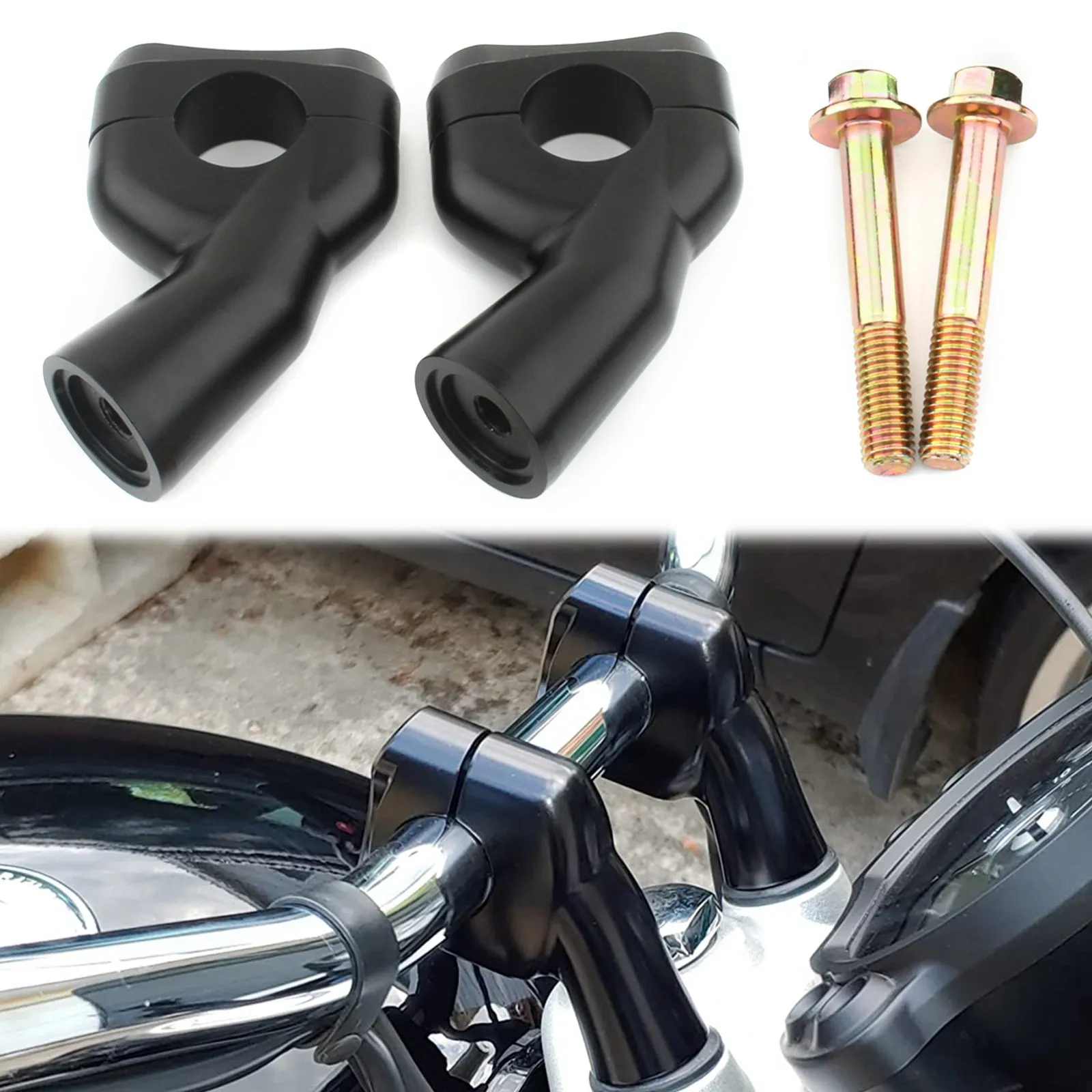 Handlebar Bar Riser Clamps Adapter Speed Twin Black Raise the handlebars For Triumph Bonneville T100 T120 Bobber Accessories