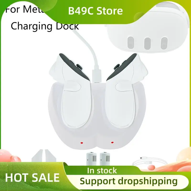 

B49C VR Charging Station Charger Base VR Headset Controller For Meta Quest 3 VR Accessories