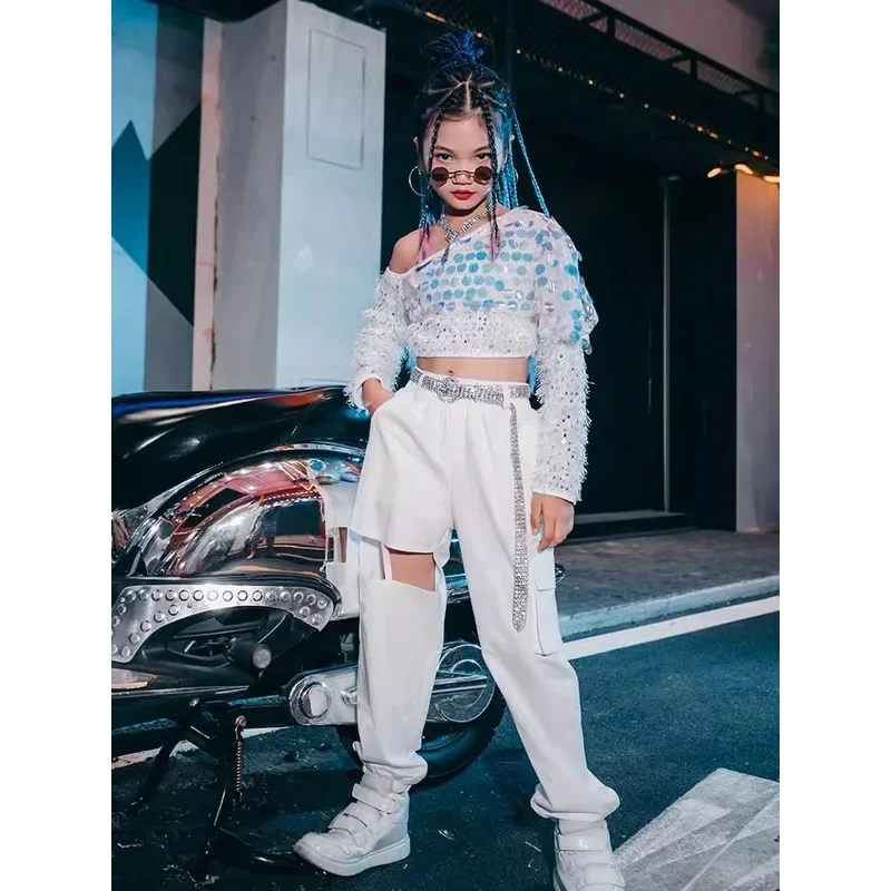 

Girls Jazz Dance Suits Girls' Kids Street Dance Hip Hop Costumes Teen Models Catwalk Costumes Girl Group Dance Costumes Cool