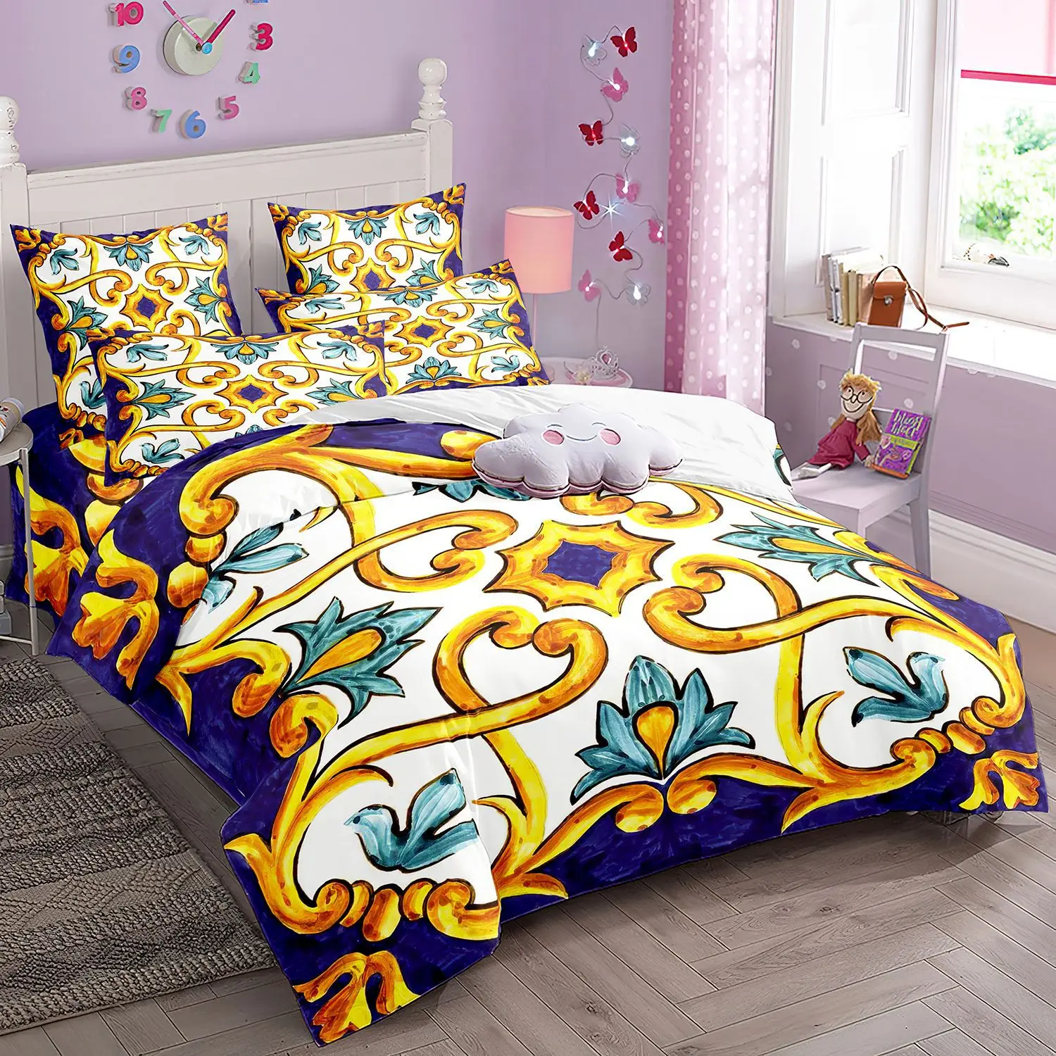 2/3pcs bedding set Digital Print Comfortable Duvet Cover for Home Bedroom Decoration, 1 Duvet Cover and 2pillowcase with Zippers