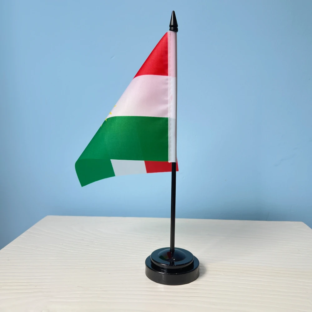 العلم الكردي 14x21 سنتيمتر مكتب مكتب علم الكردية راية البوليستر كردستان الوطنية راية #2