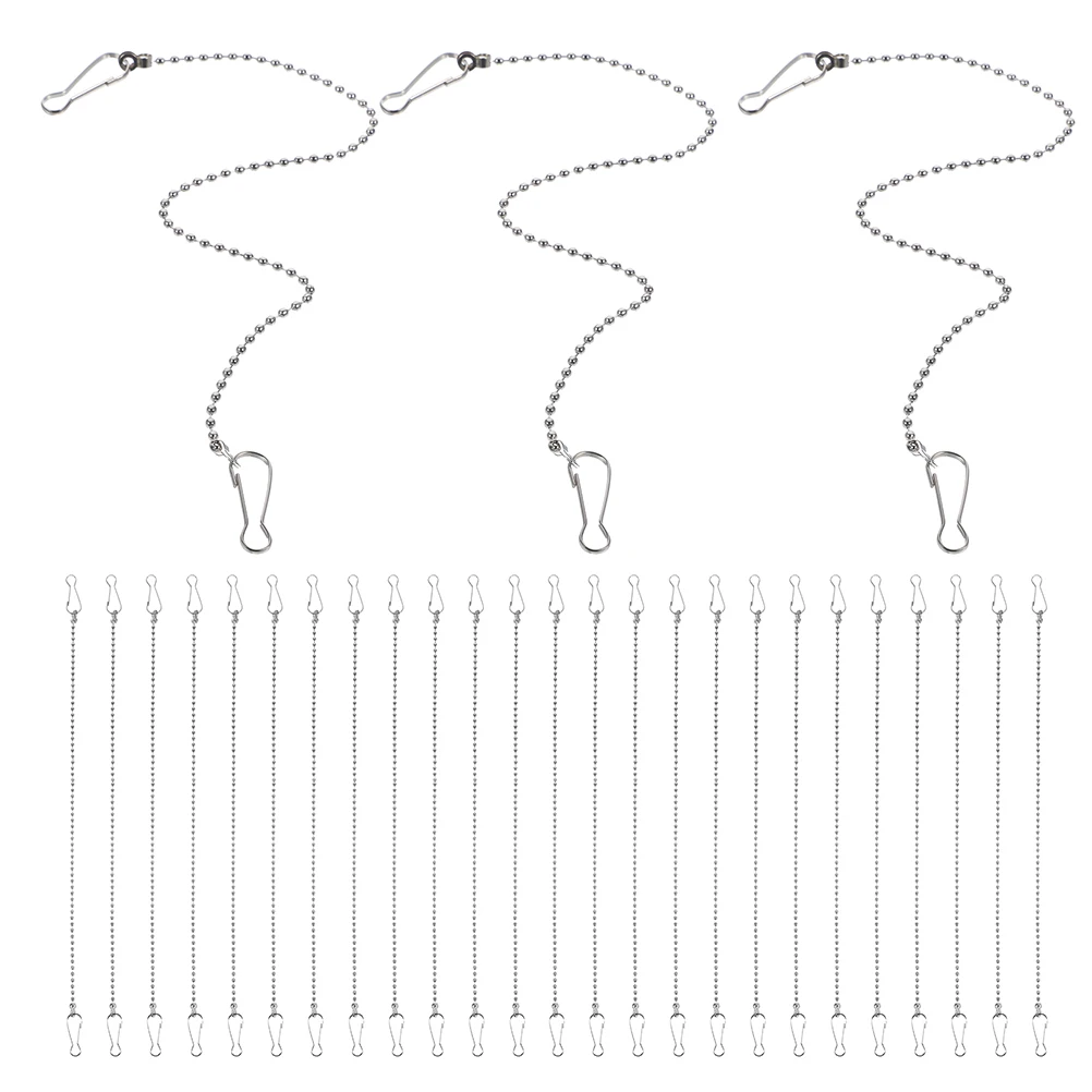 

24pcs Advertising Chain Flag Pole Stainless Steel Hanging Planter Chain For Bird Feeders Plant Baskets Billboard Hangers Outdoor