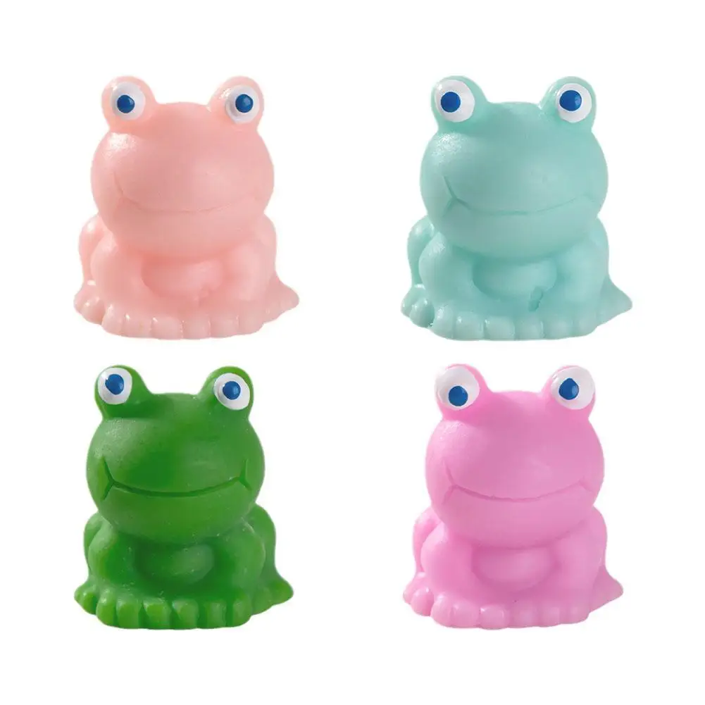 100 Pcs Mini Frog Garden Decor Green Frog Figurines Miniature Home Décor Tiny Plastic Frogs Fairy Garden Decor