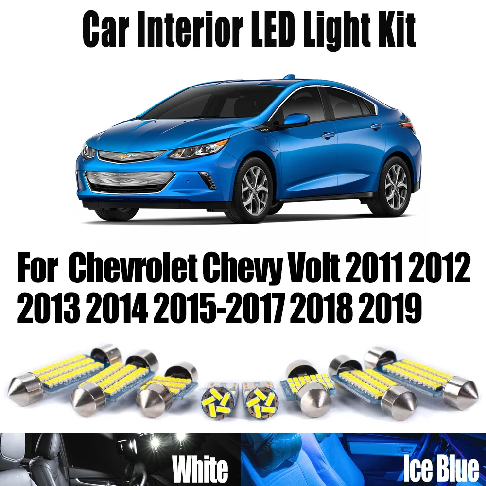 

Canbus LED Interior Trunk Sunvisor Light For Chevrolet Chevy Volt 2011 2012 2013 2014 2015-2017 2018 2019 Car Reading Bulbs Kit