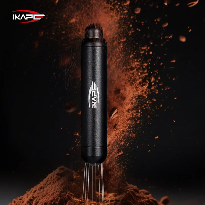 IKAPE Lighthouse WDT Tool With Stand Retractable Needles Adjustable Angle Espresso Distribution Tool Break Clumps Portable Tools