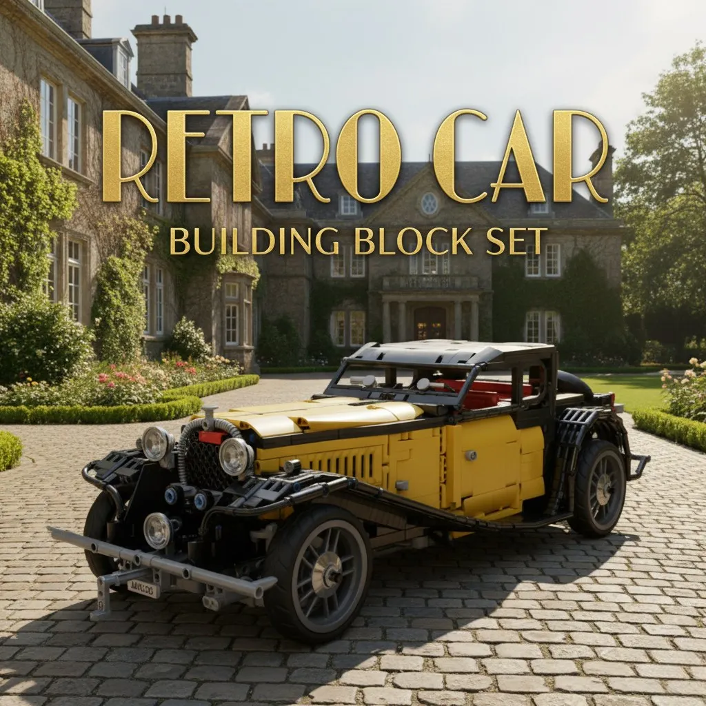 

Набор строительных блоков «Ретро-автомобиль» из 3537 деталей: креативная коллекционная модель, легко собирается, идеально подходит для домашнего декора
