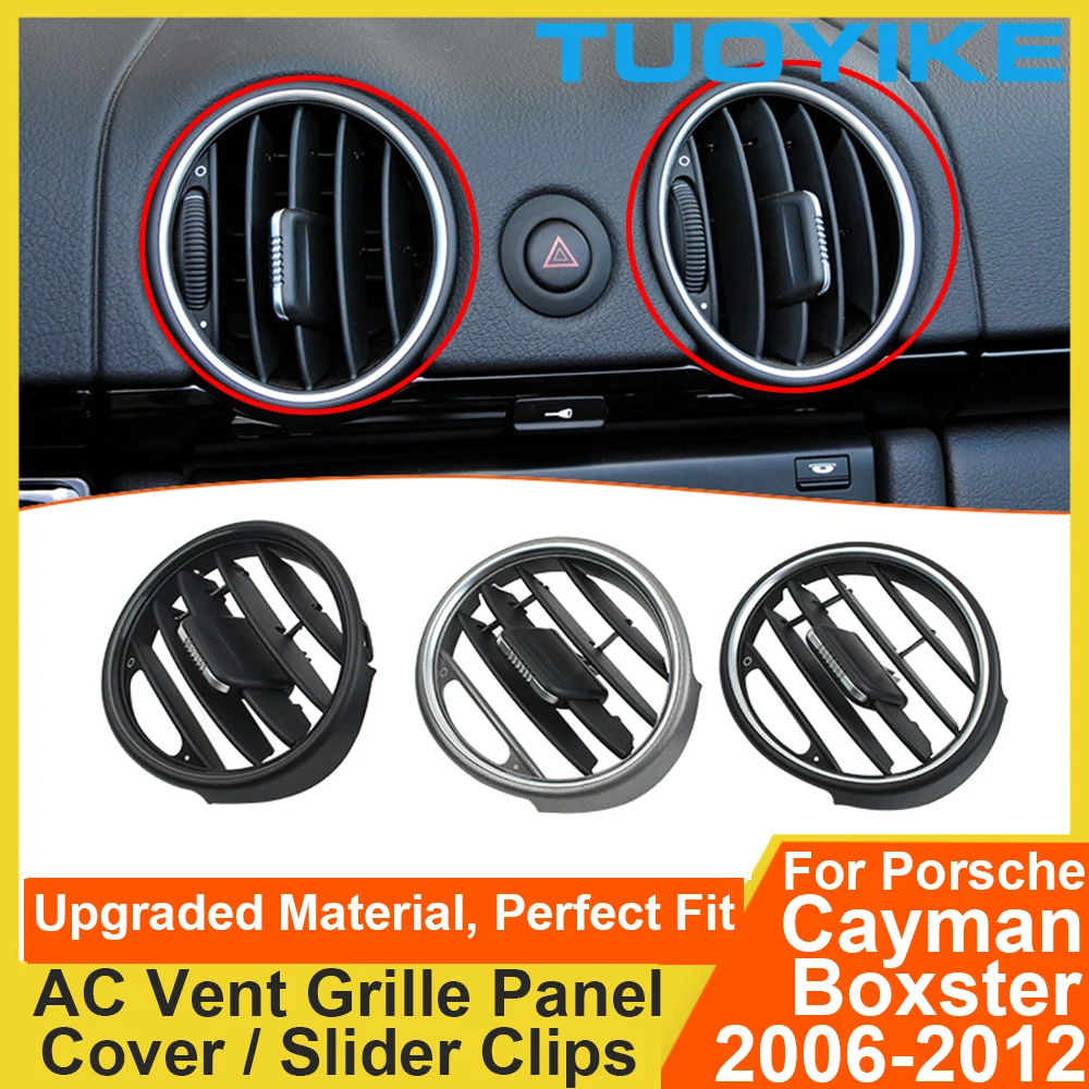 Car Front Dash AC Air Conditioner Vent Grille Outlet Panel Cover Slider Clip Repair Kit For Porsche Cayman Boxster 2006-2021