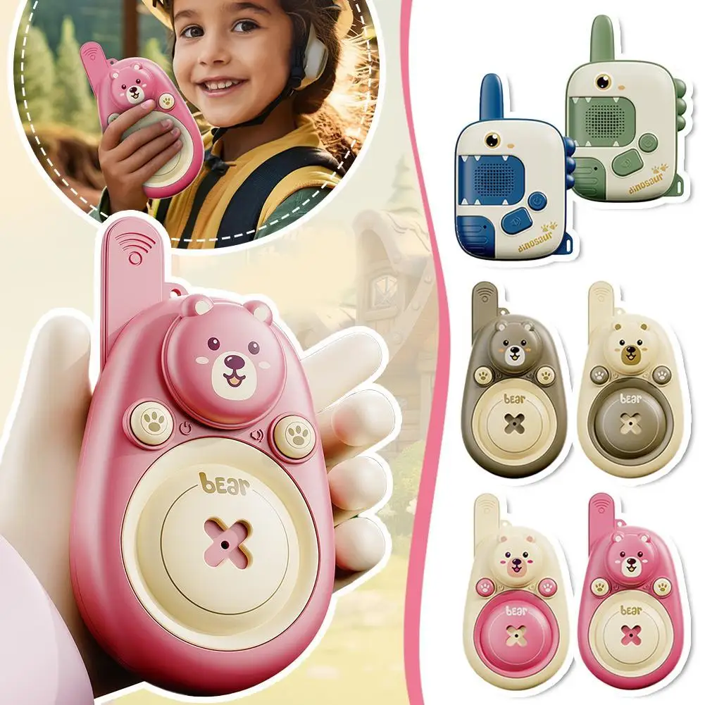 Walkie Talkie per bambini Giocattolo di comunicazione wireless a lungo raggio per campeggio all'aperto Avventura Regalo di compleanno con cordino