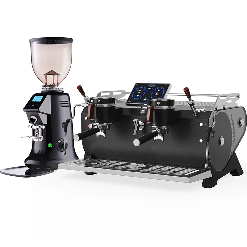 Commercial Double 2 Group Espresso & Cappuccino Maker Imported Rotary Pump Coffee Making Equipment