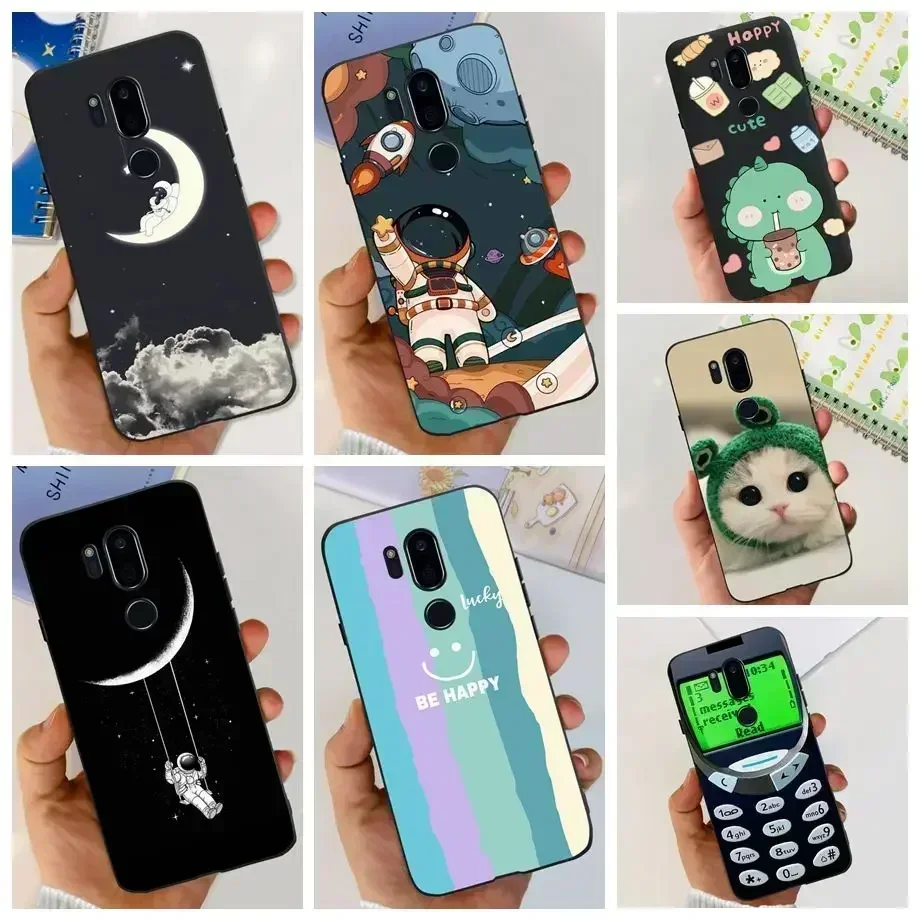 For LG G7 ThinQ G7 Plus Mobile Phone Cover Ultra Slim Soft Silicone Black Capa Etui For LG G6 Plus G6+ G7+ Case Lovely Cartoon