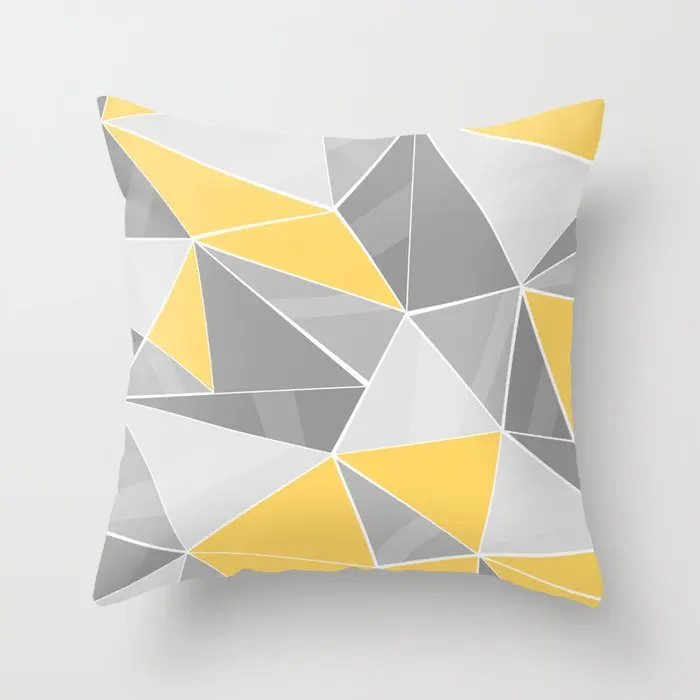 Nordic Instagram Yellow Series Pillow Super Soft Short Plush Living Room