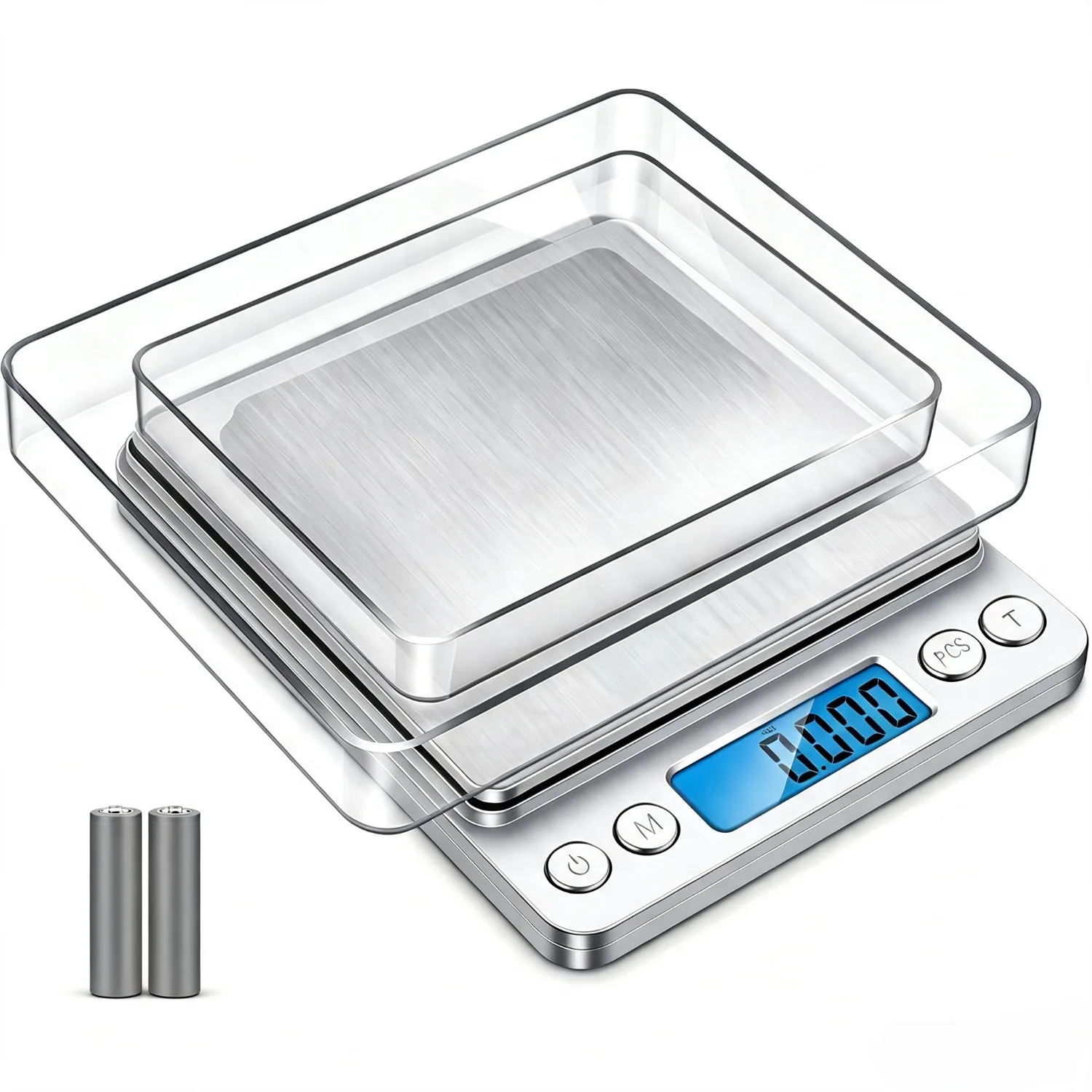 `Precision Electronic Scale 9 Units LCD Screen Stainless Steel Digital Kitchen Scale For Home Small Item Weighing`