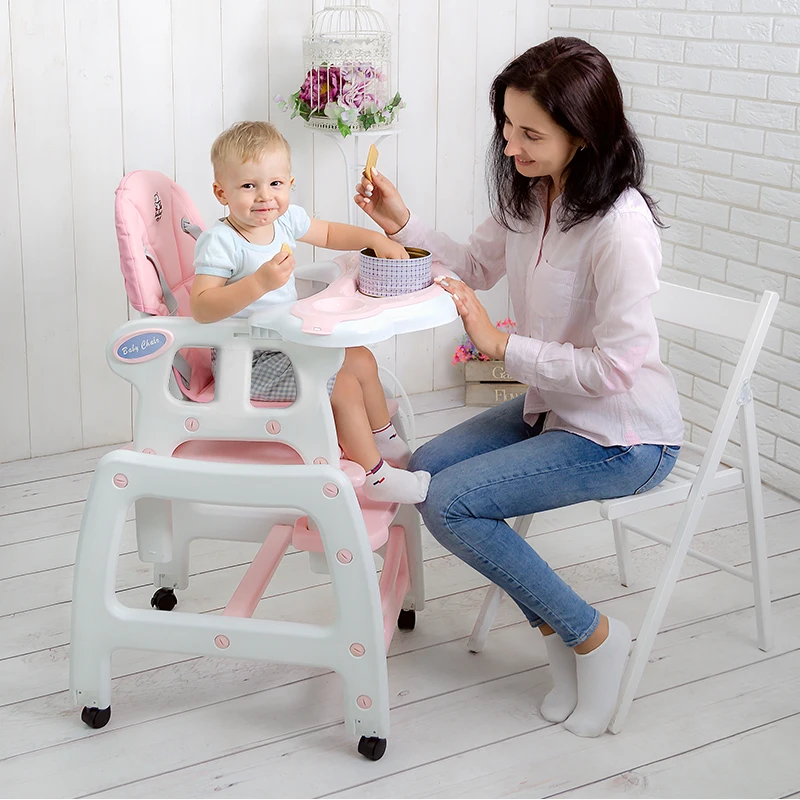 Children table and chairs baby seat baby high feeding, European style baby portable high chair