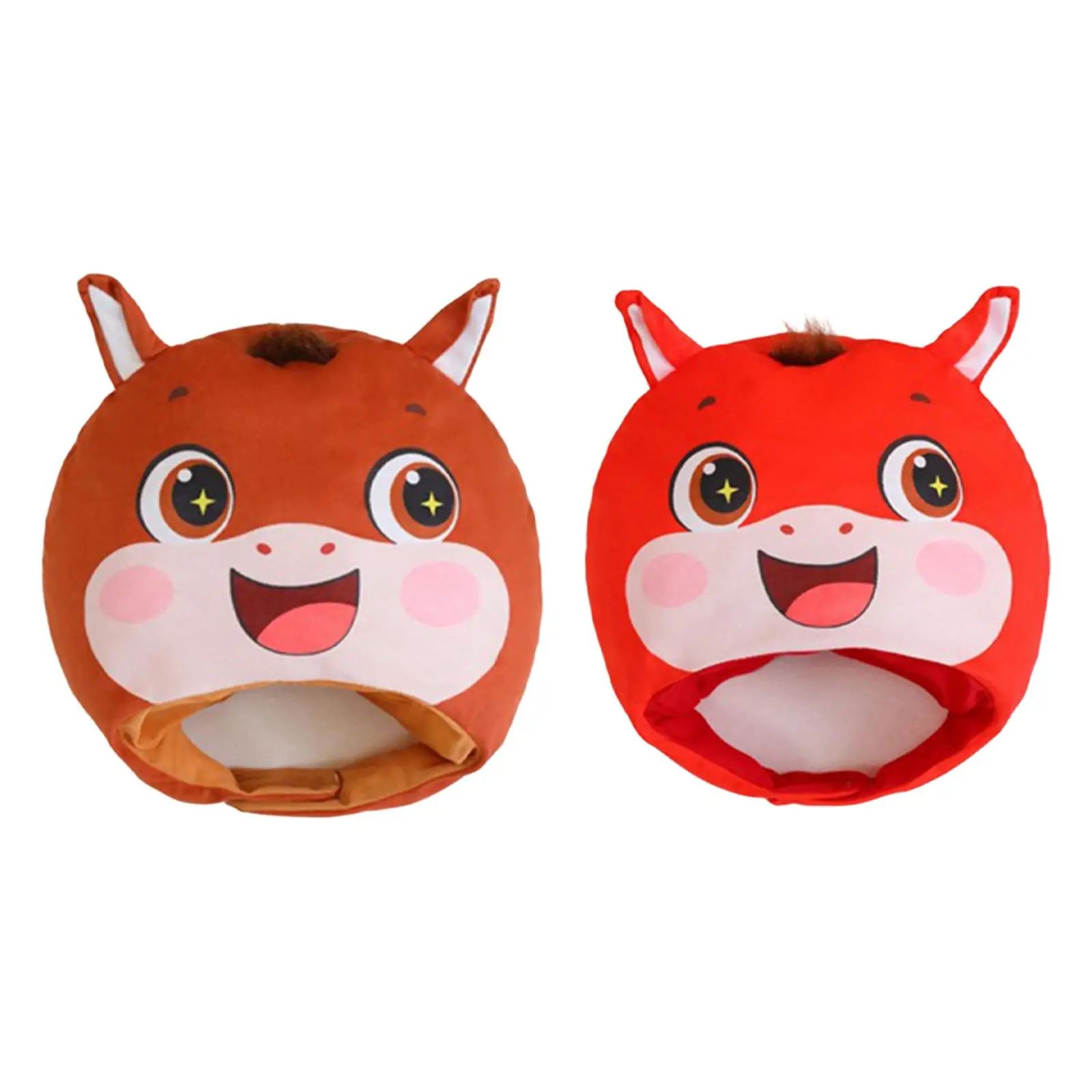 

Плюшевая шапка с изображением лошади, удобная, реквизит для фотографий, забавная, зимняя шапка с мягкими животными, повязка на голову с изображением животных, головные уборы для мужчин, унисекс, для мальчиков и девочек, женщин