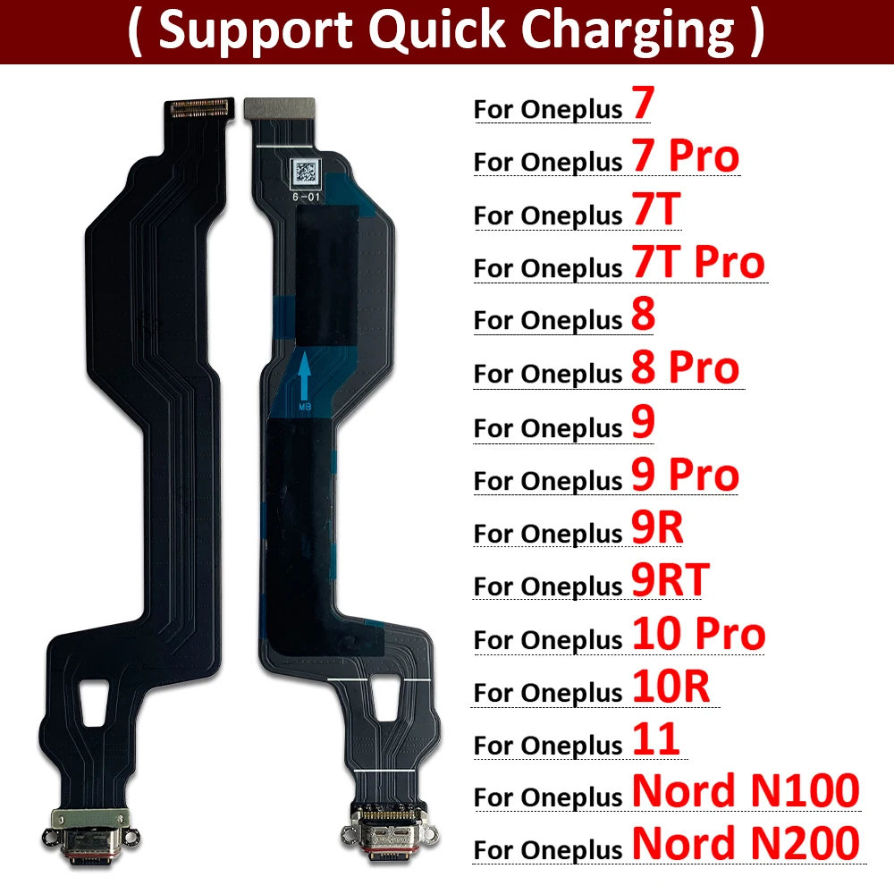 Type-C USB Charging Dock Port Jack Connector Charger Board Flex Cable For Oneplus 7 7T 8 9 10 11 Pro 9R 9RT 10R Nord N10 N100 5G