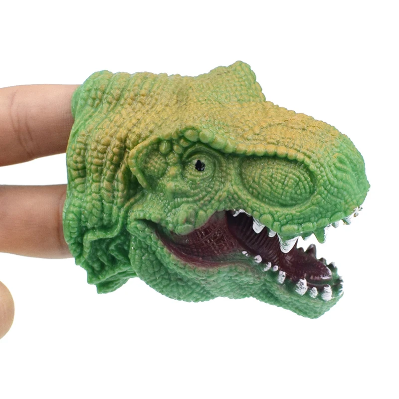 Simulation Grün Allosaurus Finger Kinderbett Kreative Jurassic Dinosaurier Modell Finger Puppe Spielzeug Interaktive Geschichte Erzählen Requisiten Geschenk