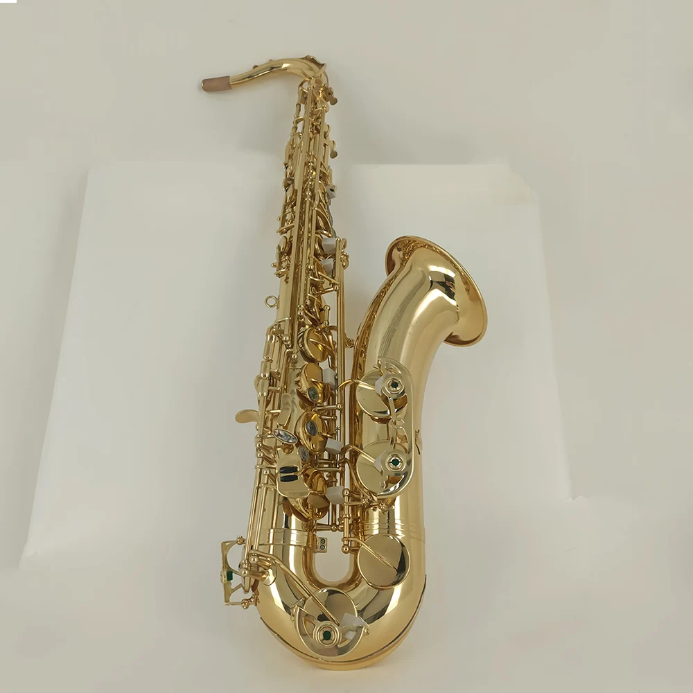 

SLADE Bb Tenor Saxophone Brass Lacquered Gold B Flat Sax Woodwind Instrument with Case Glove Wiping Cloth Accessories