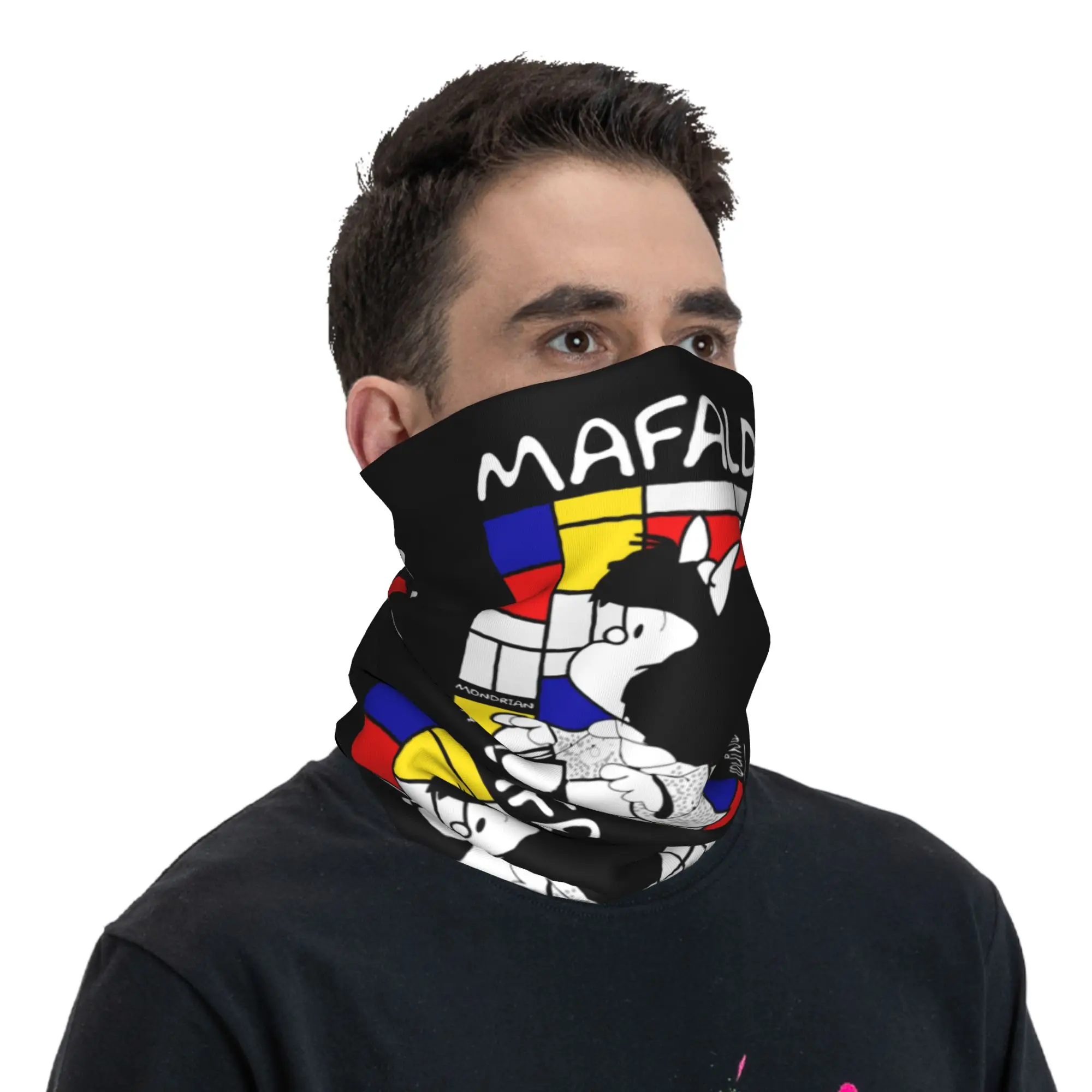 مخصص مافالدا استمتع بفن موندريان باندانا الرقبة الجراب يندبروف الوجه وشاح غطاء النساء الرجال أغطية الرأس أنبوب بالاكلافا #5