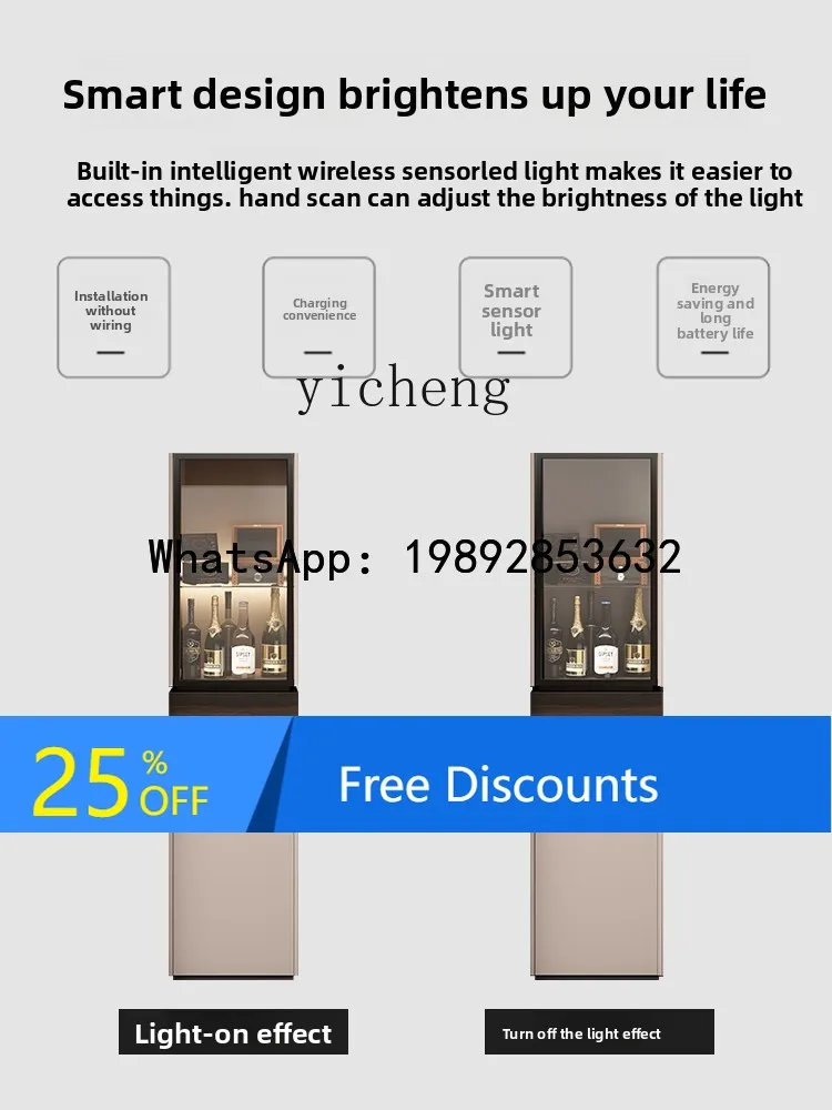 

Italian minimalist corner cabinet wine living room storage cabinet corner cabinet glass door