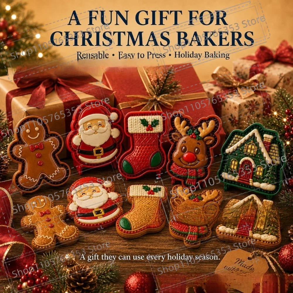 Christmas Mini Hand Pie Molds Set,Fall Themed Baking Supplies,16Shapes Food Grade Dough Press Cutter,Christmas Baking Supplies