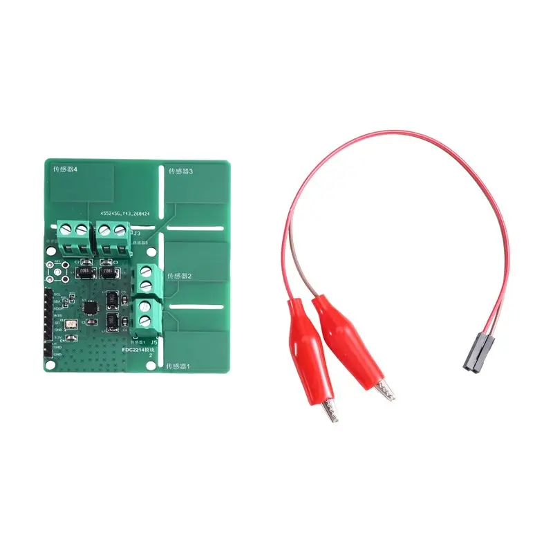 AT82-Gestures Recognition 4-Channel Capacitance Sensor Module FDC2214 Expansion Board 1PCS