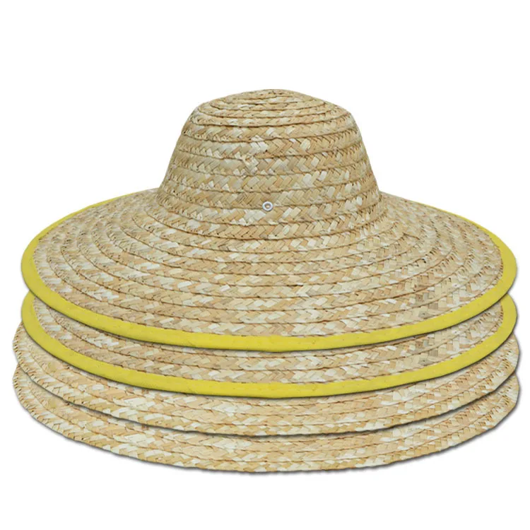 Farmers Large Straw Hat Wide Brim Straw Sun Hat Agricultural Large Sun-Proof Travel Male Hat Construction Site Children Fishing