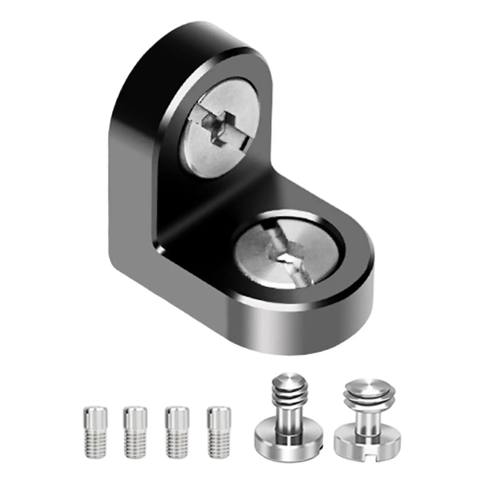 Staffa di estensione per montaggio ad angolo retto Foro di posizionamento per gabbia per fotocamera Lega di alluminio nera