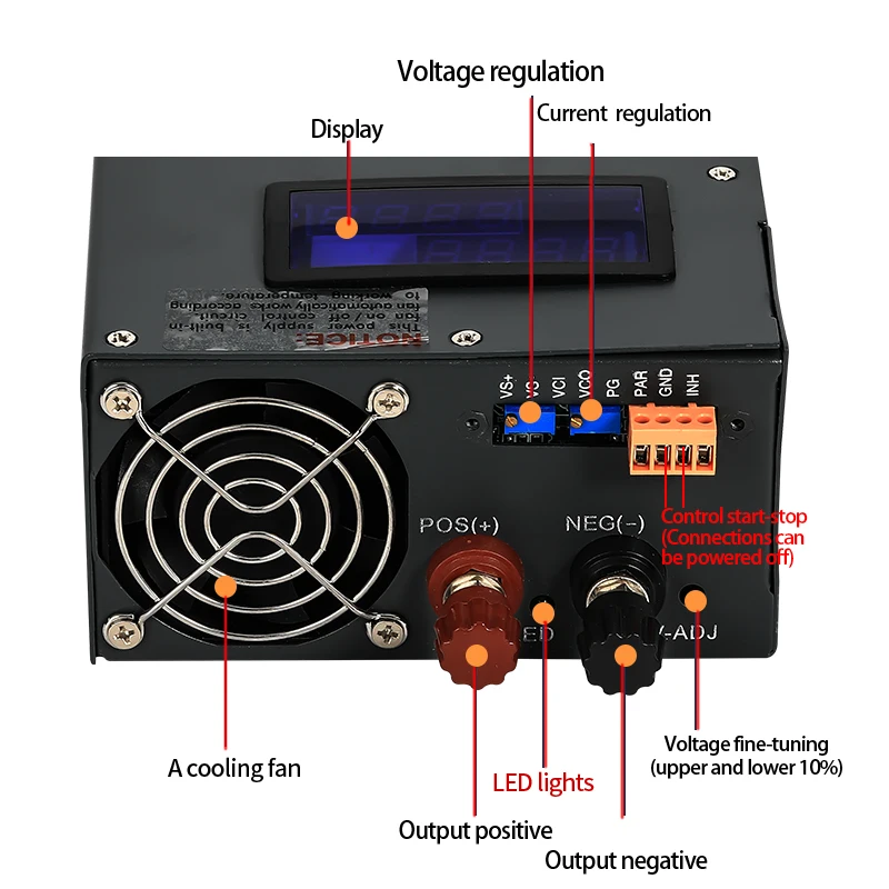 2000W Adjustable Switching Power Supply 0-15V 24V 36V 48V 60V 80V 110V 220V 300V 400V AC/DC 110/220/380VAC Digital Display SMPS