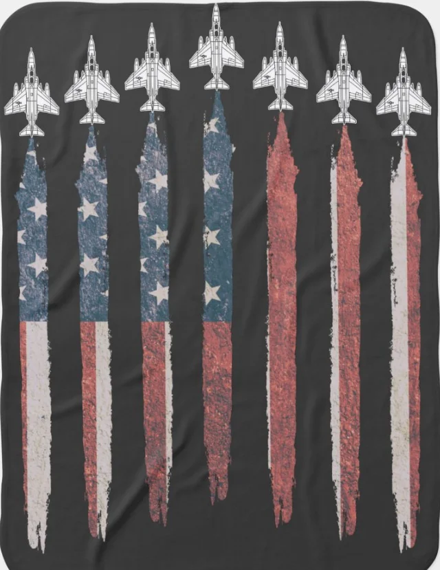 F4 Phantom Fighter Jet USA Flag F-4 4th of July Men T-Shirt Short Sleeve Casual 100% Cotton O-Neck Summer Tees