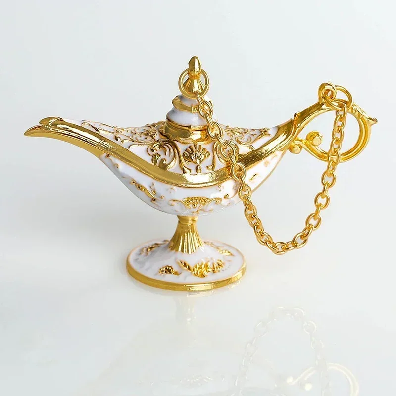 Vintage Legend Aladdin Lamp Magic Genie Wishing Ligh Tabletop Decor Crafts For Home Wedding Decoration Gift For Party Home Decor