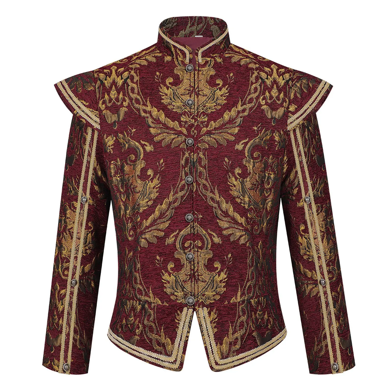 Disfraz de Chaleco de Brocado para Hombre, Estilo Histórico Tudor, Renacentista, Isabelino, Noble, Rey, Medieval, Pirata, Colonial, 2026