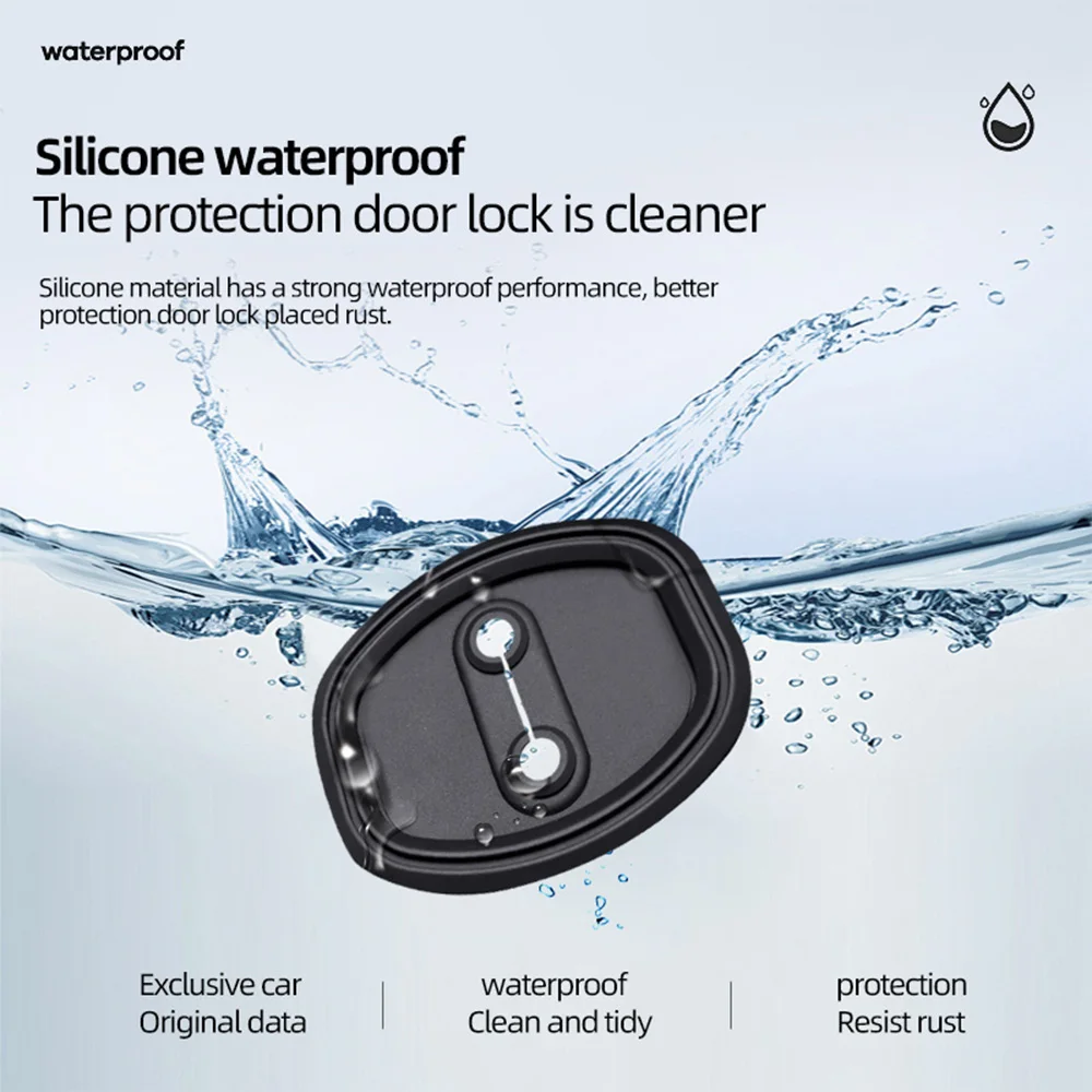 4PCS Silicone Car Door Lock Buckle Protector Cover For Toyota C-HR HIGHLANDER CAMRY RAV4 COROLLA YARIS VIOS Car Accessories