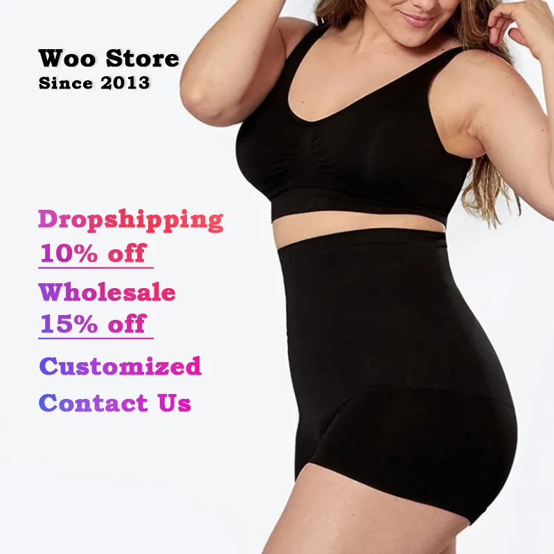 

Woo Store High Waist Shaper Shorts Tummy Control Panties Waist Trainer Shapewear Seamless Slimming Underwear With Silicone