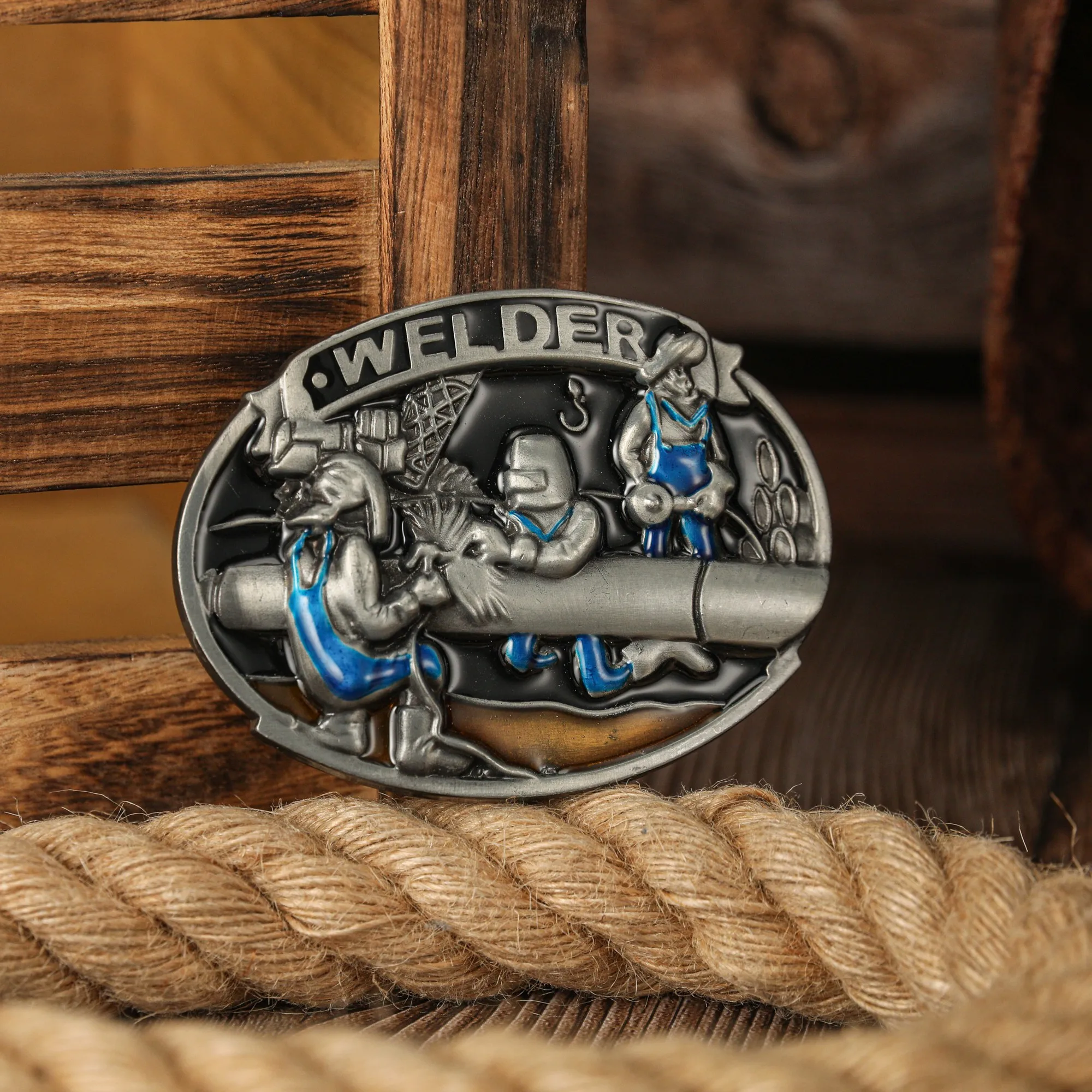 One Oil-Dripping Mechanical Tool Series Buckle, A Unique and Versatile Belt Buckle for Western Men