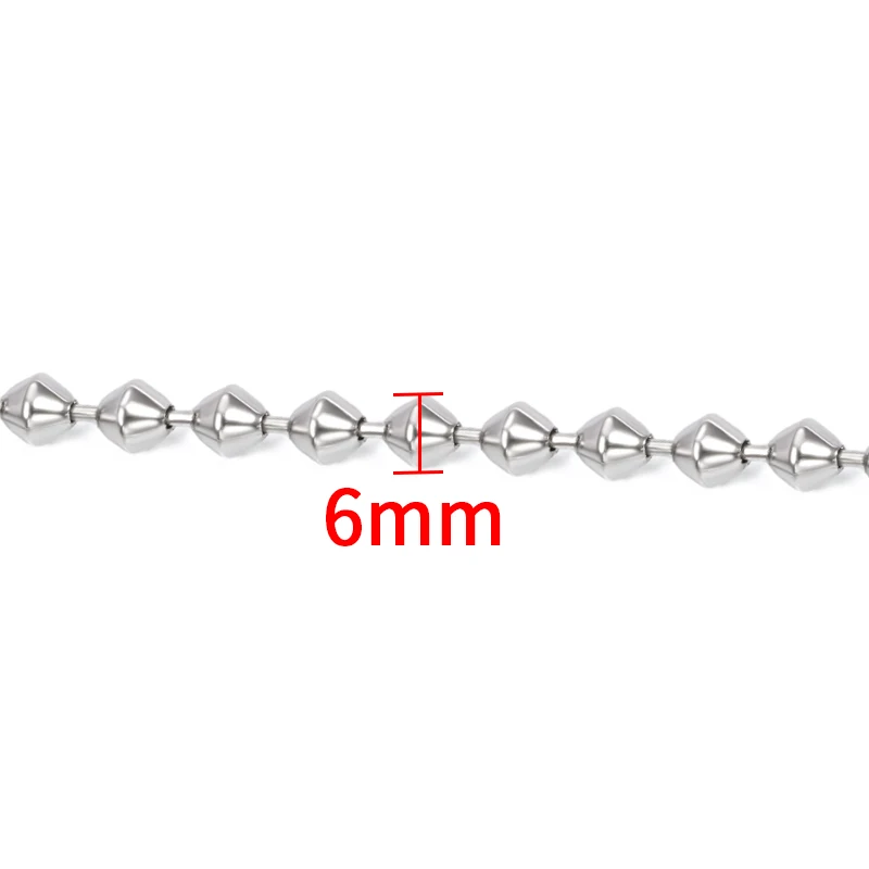 1Meter Stainless Steel 3.2mm 6mm Rhombic Ball Chain For Jewelry Making Supplies DIY Trend Necklace Bracelet Connect Accessorie