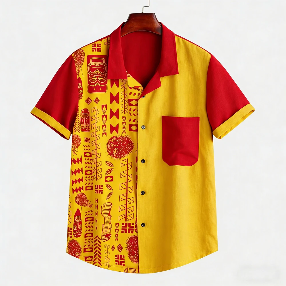 

Мужская летняя новая модная льняная рубашка с коротким рукавом, натуральный абстрактный HD 3D принт, для отпуска на Гавайях, для активного отдыха, мужская одежда