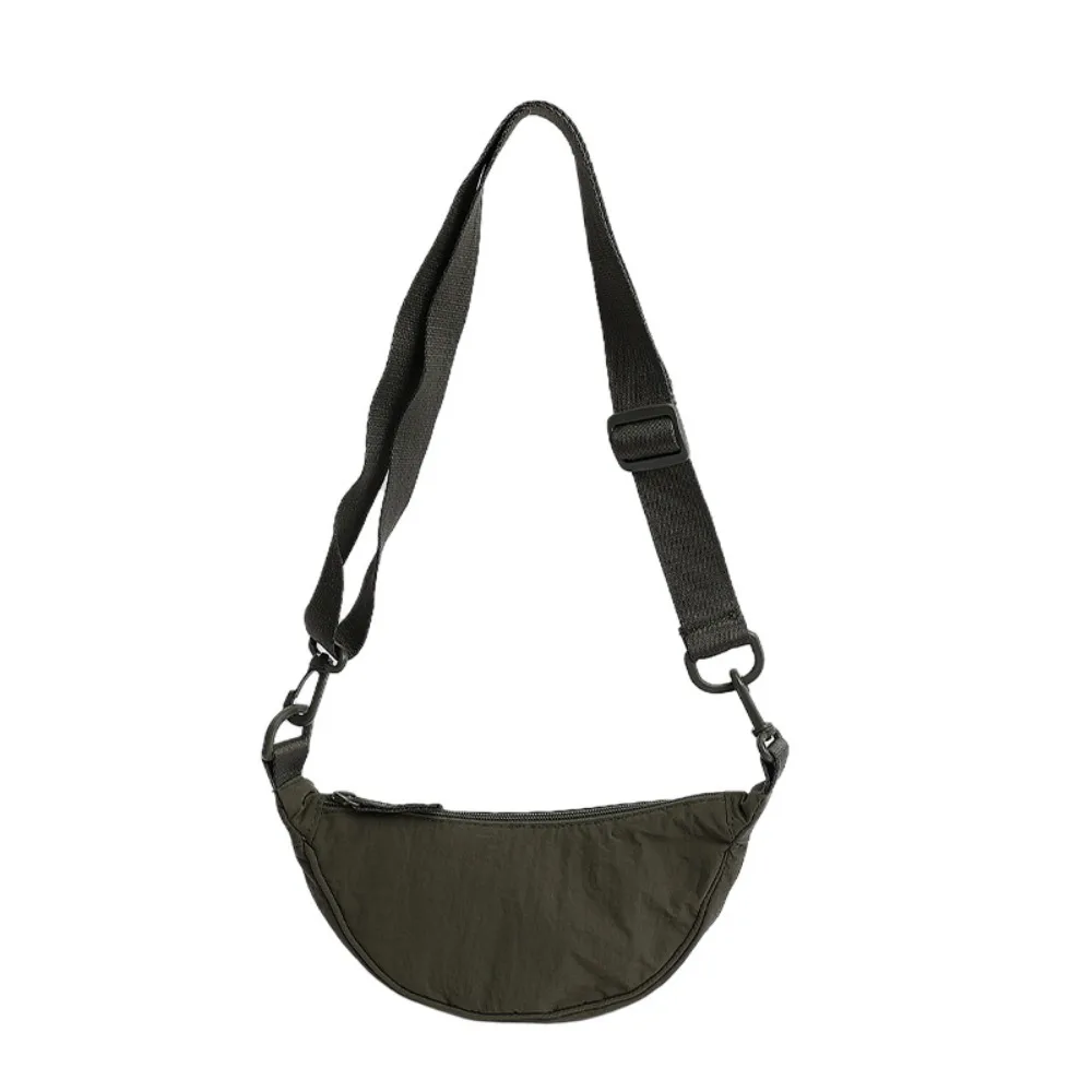 Fashionable Korean Style Nylon Crossbody Bag Handbag Lightweight Mini Dumpling Bag Solid Color Oxford Cloth Shoulder Bag Women