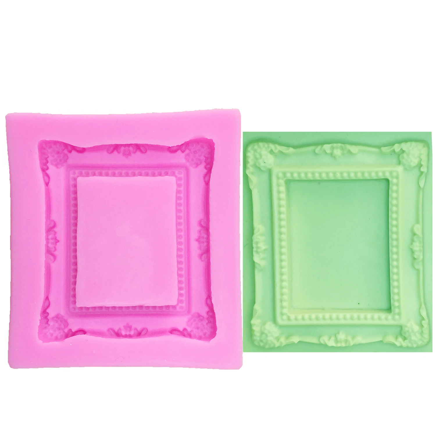 

M0523 Retro Fashion Frame shape for Cake decorating tools Chocolate Mold for the Kitchen Baking DIY fondant silicone mold