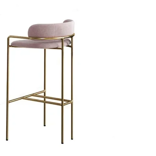 Chaises de Bar Nordiques en Fer Forgé, Meubles de Cuisine Modernes et Minimalistes, Tabouret Haut Créatif avec Accoudoir à 73 Dossiers