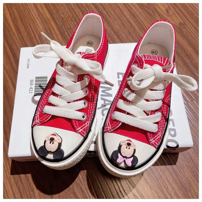 Mickey Minnie Mouse real photo drop shipping Girls' Small Fashion plus Children's Cartoon kids child skate women's causel shoes