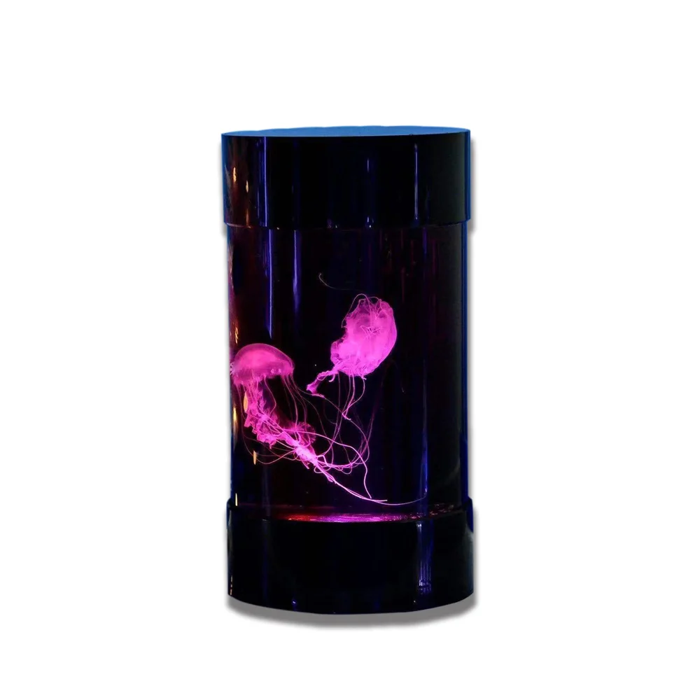 

Factory Customized Cylinder Acrylic Jellyfish Fish Tank Table Led Aquarium Lights
